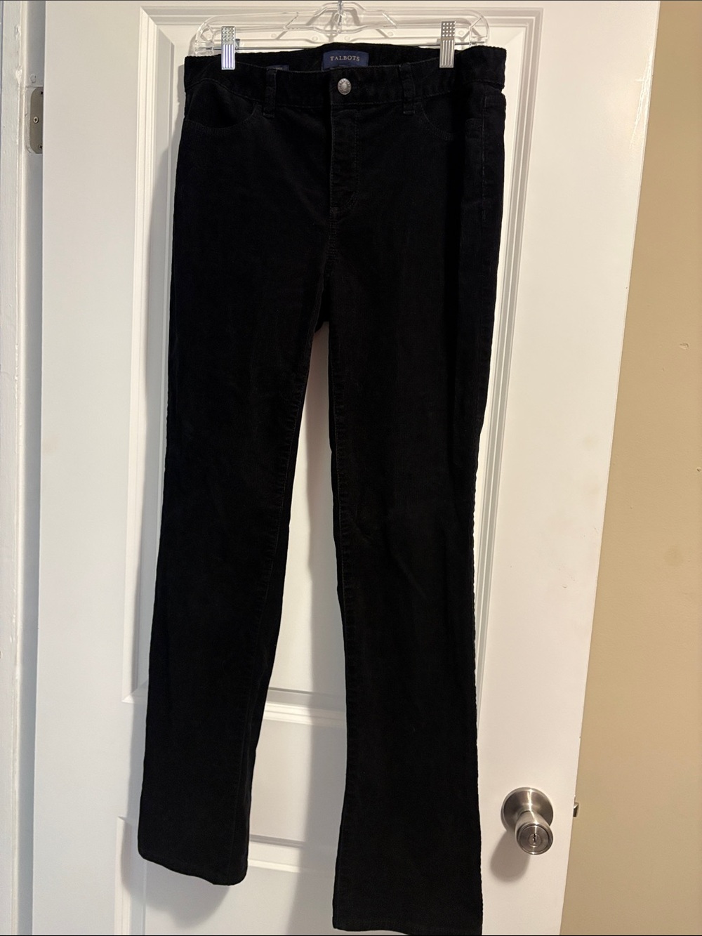 Talbots Black Wide-Leg Corduroy Jeans